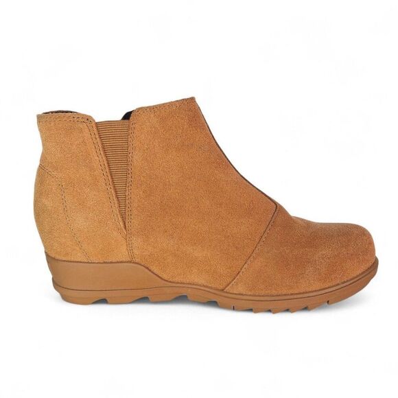 Sorel Evie II Suede Wedge Ankle Side Zip Booties Brown LL4726-242 Women's 10 - Picture 7 of 11